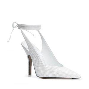 The Attico “Venus” White leather heels
